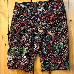 Shredly women’s 8 fantasy woodland long mountain bike baggy shorts